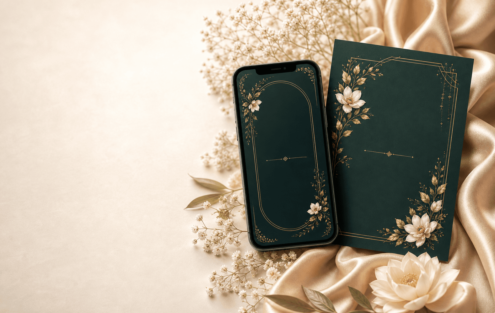 Wedding & engagement invites hero background
